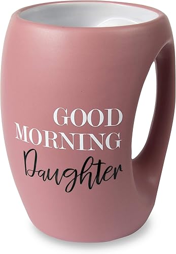 Pavilion - Good Morning Daughter - Taza de calentamiento de manos rosa de 16 onzas