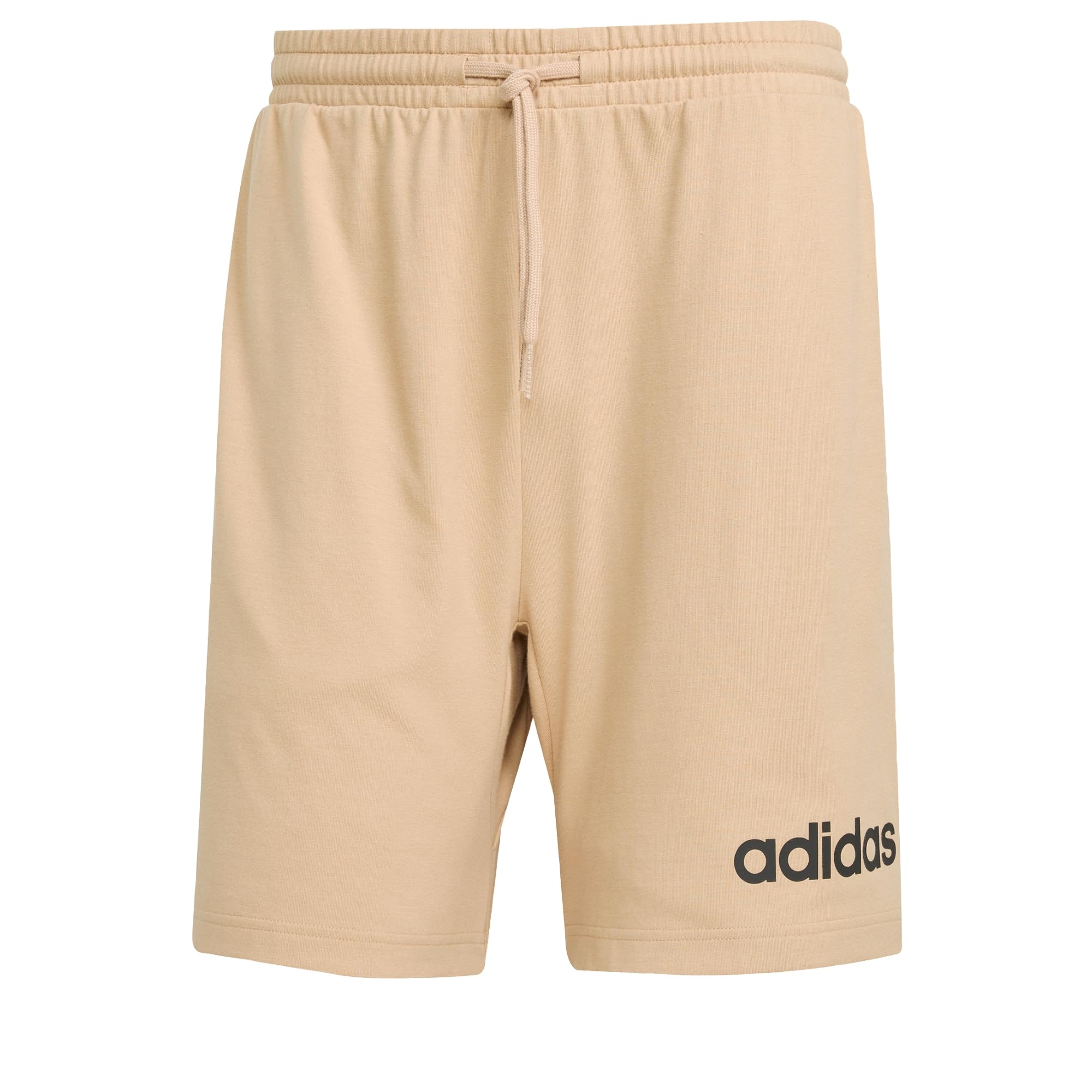 adidas Men's Essentials Linear Single Jersey Short, Warm Sandstone/Black, L