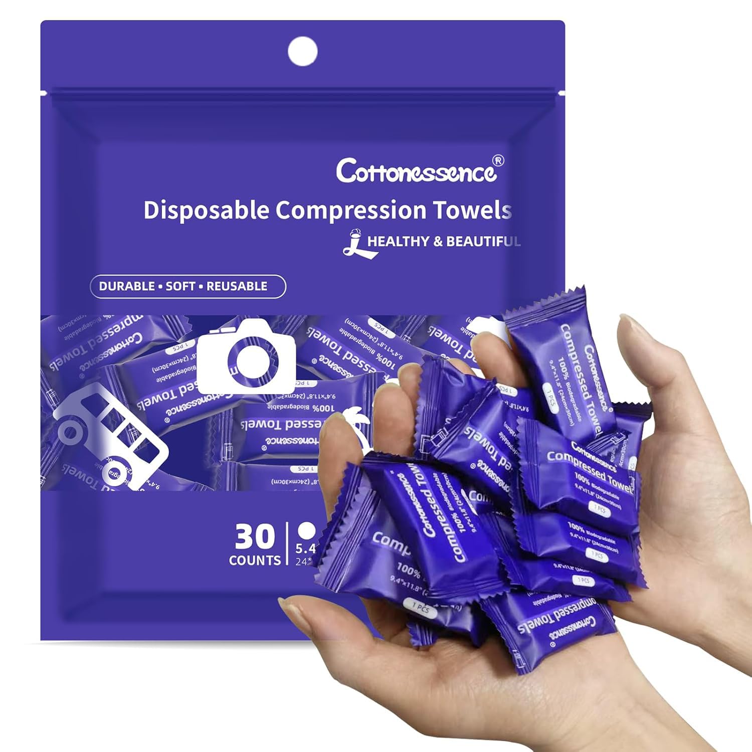 【ADAWAS/アダワス】 COMPACT COTTON TUBEROMPERS Amazon.com: Cottonessence Premium Compressed Towels (30 count