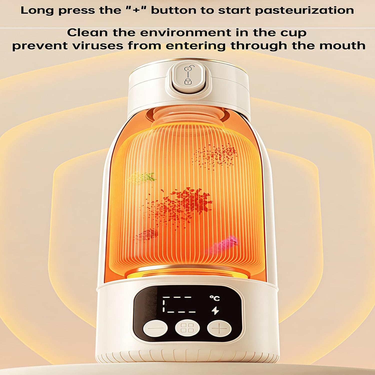 Smart 24 Hour Constant Temperature Transportable Water Cup 500ml Insulated for Equation Milk and Use Fast Boil Feature Milk Warmer