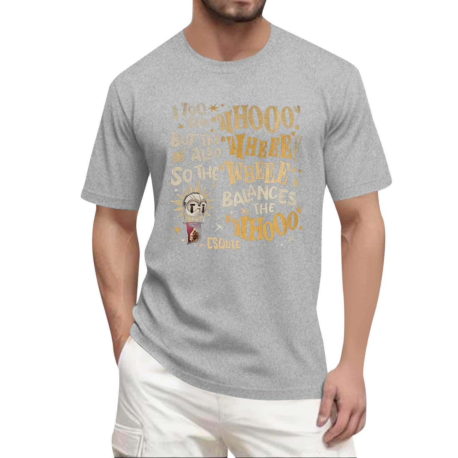 Unisex Expedition 33 Merch Clair Obscur Expedition 33 Game Shirt Printed Short Sleeves Top for Men Game Fans 03-Light Gray XXL