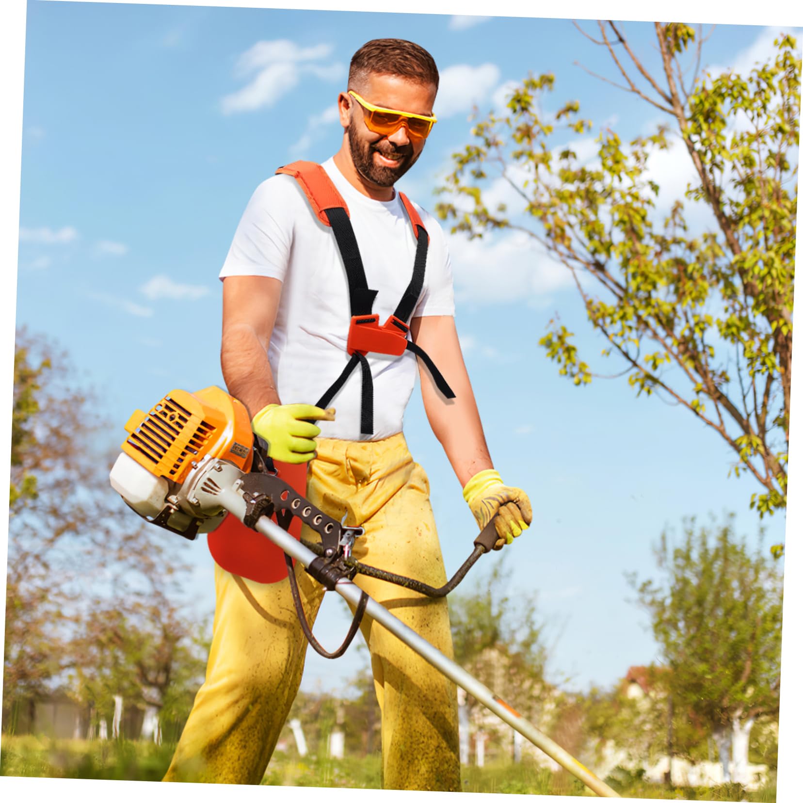 Gatuida Arnés para Desbrozadora y Cortacésped De Hombro y para Jardinería Strap para Recortadora De Césped