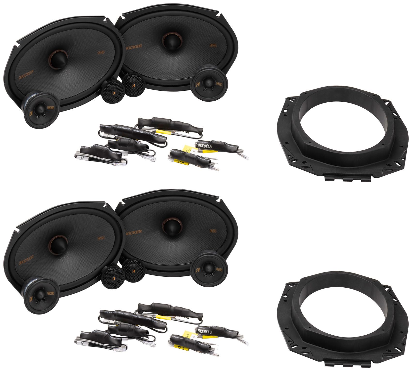 Audiosavings Bundle: (4) Kicker 51KSS369 6x9 + 2.75