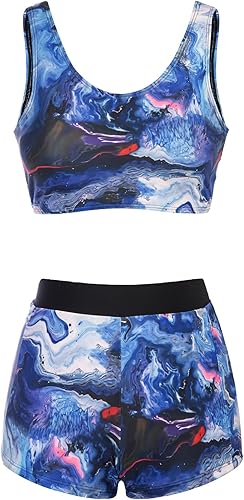 Miniatura 2 de JASAMBAC Traje de baño de manga larga con cremallera para mujer con brasier corto 3 piezas UV UPF 50