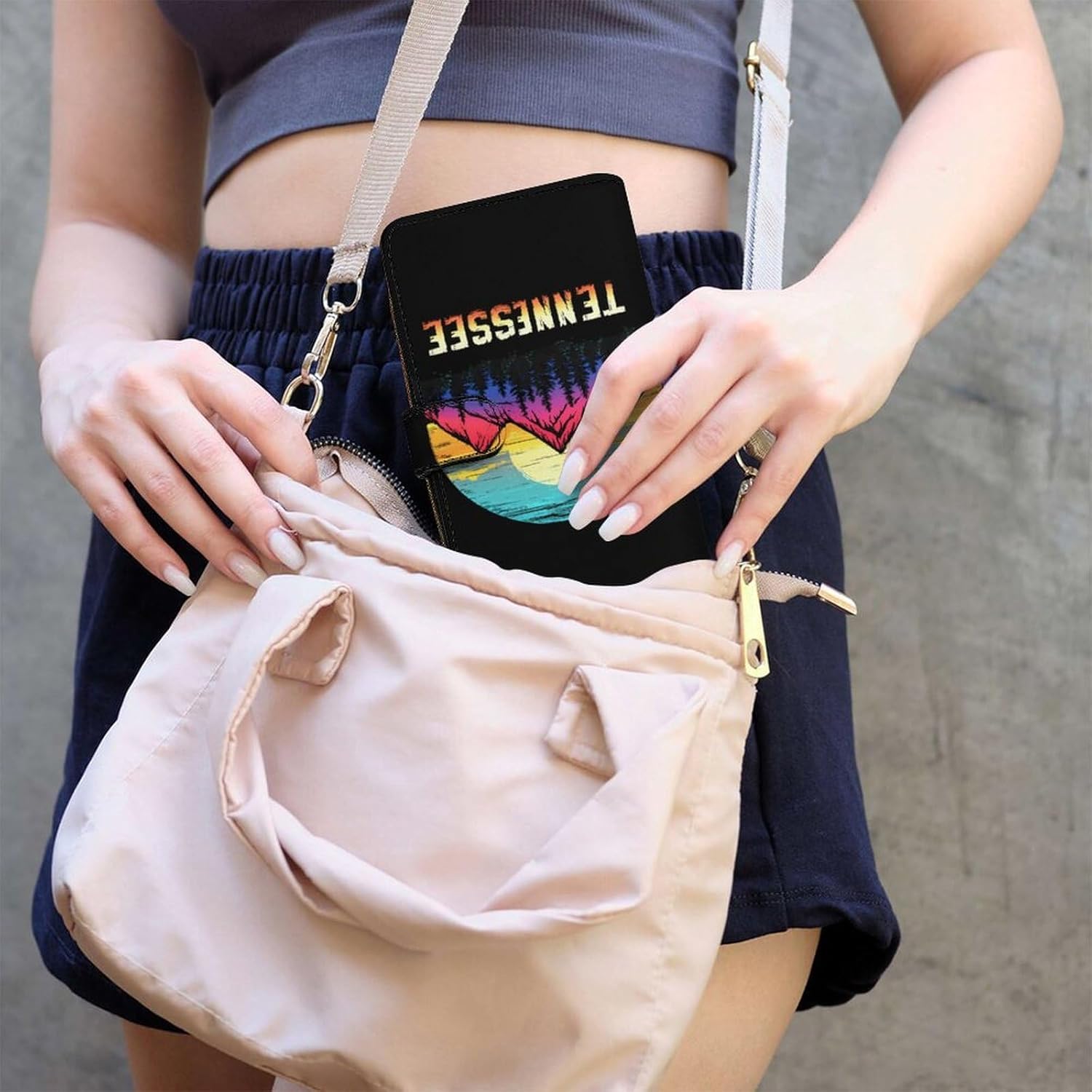 Vintage Tennessee Women's PU Leather Wallets Fold Clutch Slim Card Holder Coin Pocket