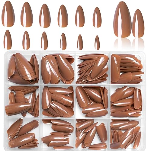 LoveOurHome 240pc Almond Press on Nails Medium Fake Nail Tips