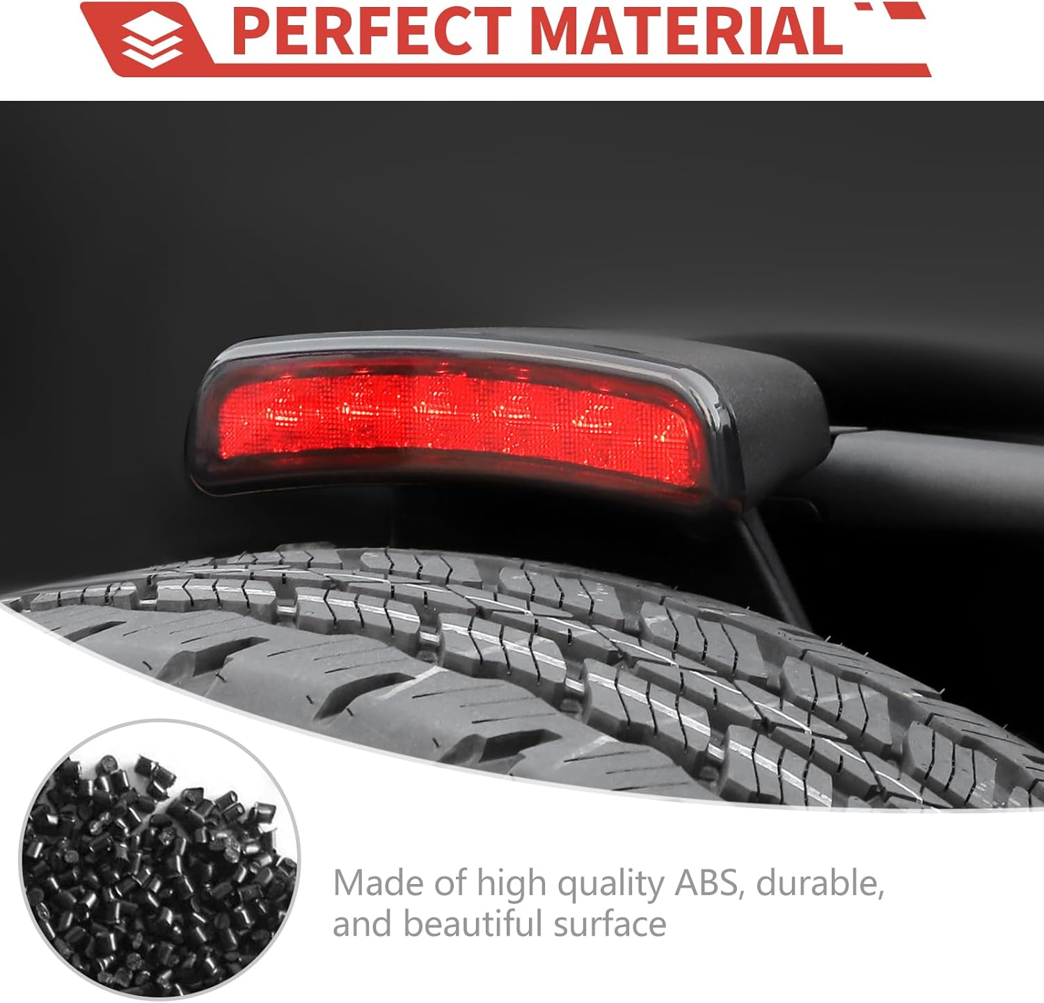 Smoked Black Tail Light Cover and 3rd Third Brake Light Guard Blackout Kit fit for Ford Bronco 2021+ Exterior Accessories