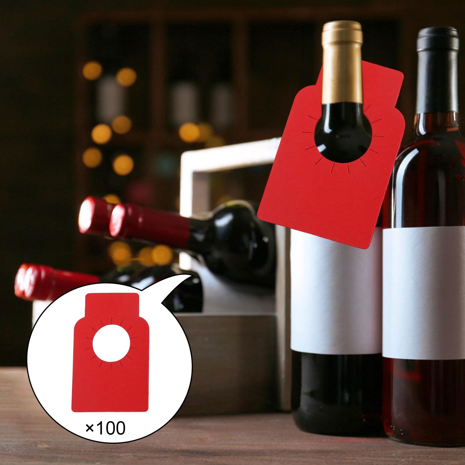 Amazon｜petsola 100 個ワインボトルネックタグ飲料ボトル識別ラベル