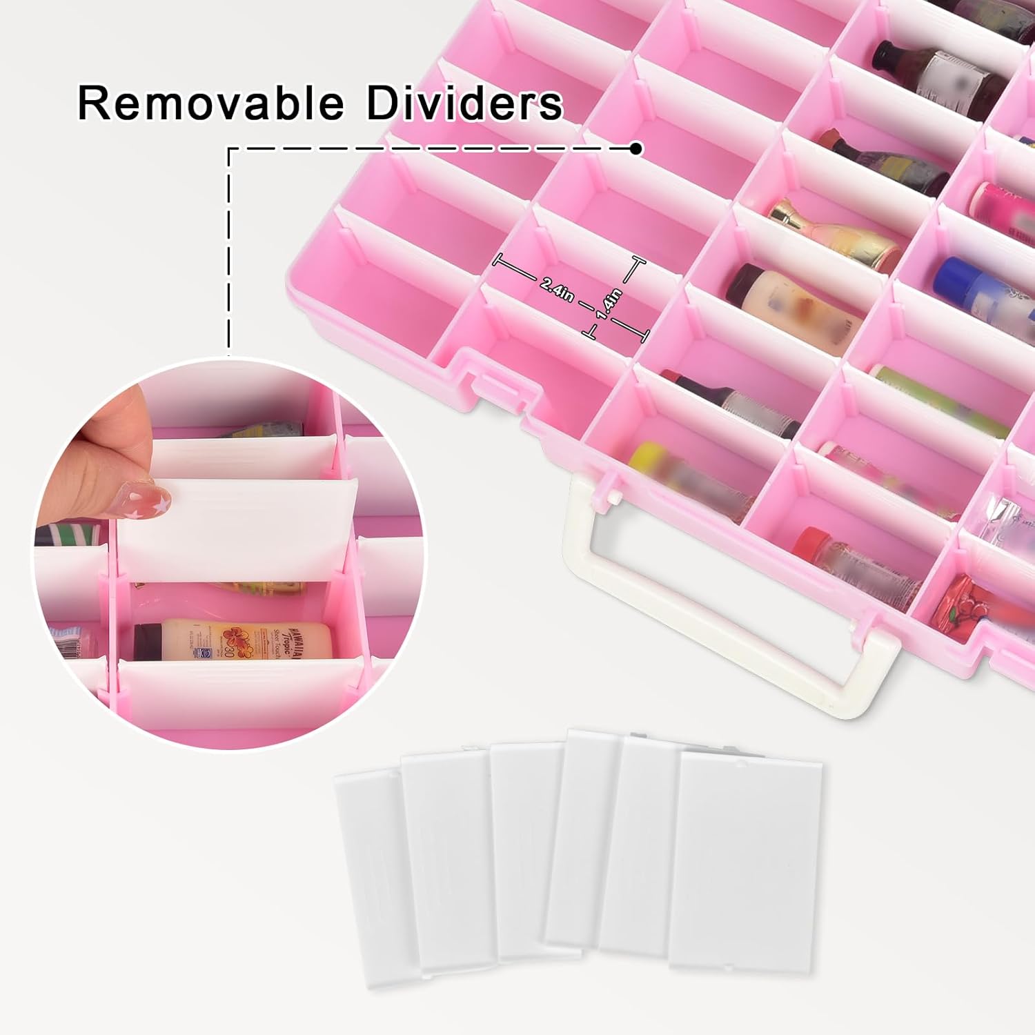 FULLCASE Case Compatible with 5 Surprise for Mini Brands Toys Series 1-4 Mystery Capsule Storage, for Mini Mart Collection Organizer for Collectibles(Case Only) (Pink)