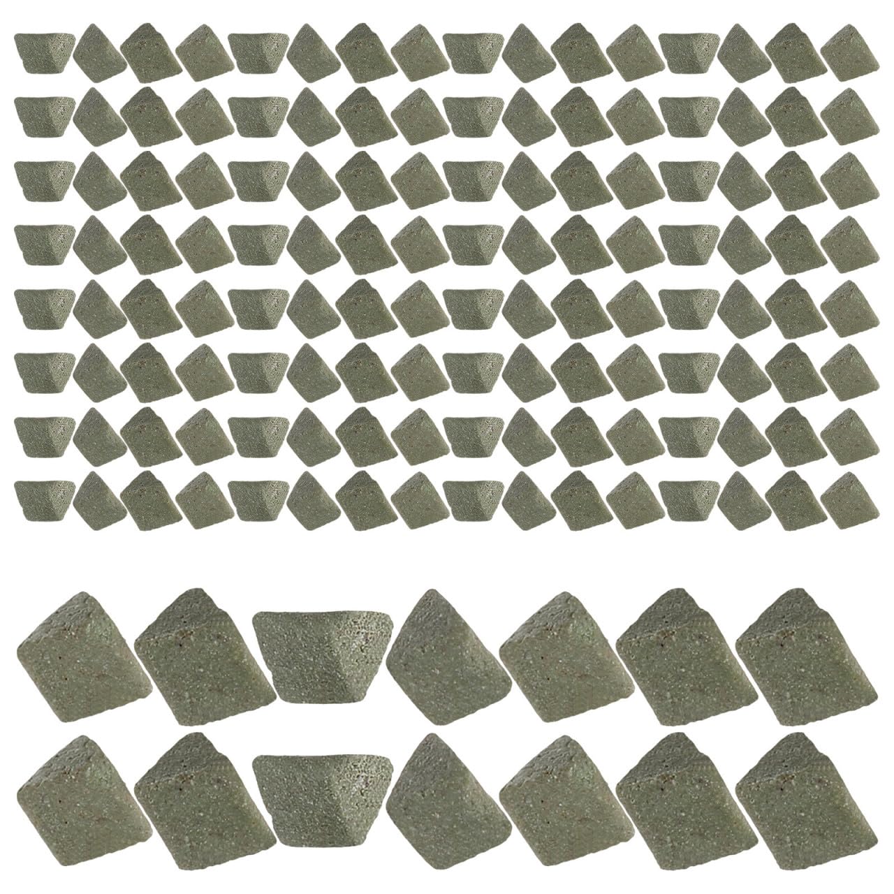 Triangulaire Abrasif en Céramique de Carbure pour Polissage Fin et Ponçage, 450 G, pour Perles Rondes et Cristaux Mixtes à Domicile ou Boutique de Bijoux