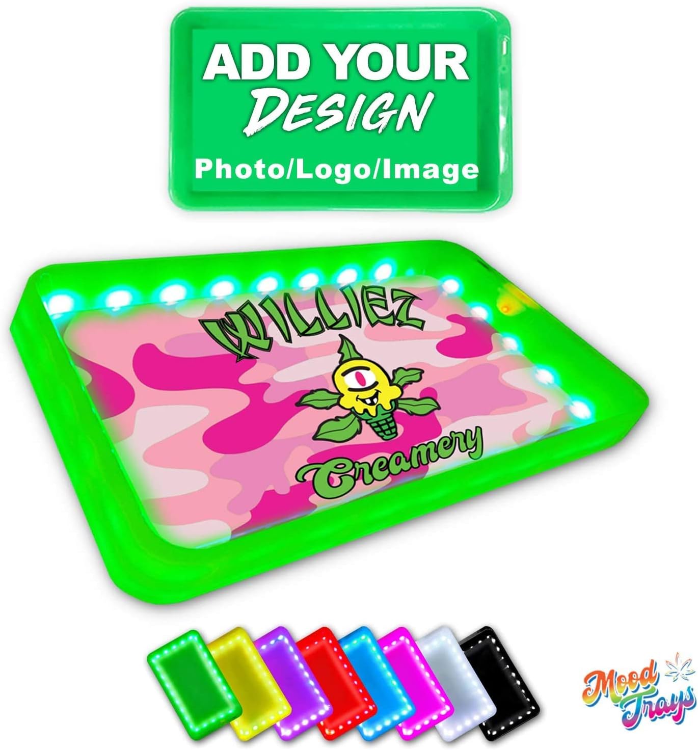 MOOD TRAYS ™ Custom LED Rolling Glow Tray Design Your own