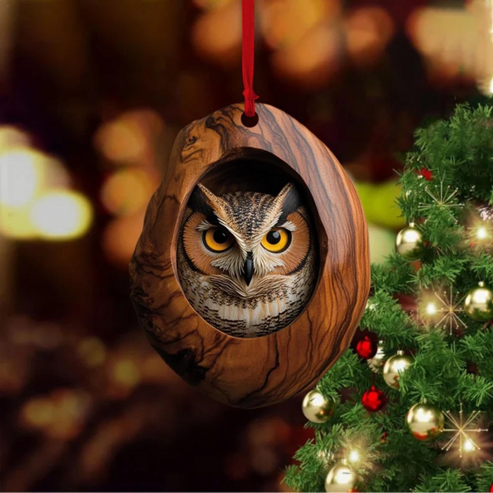 クリスマスオーナメント 8ケ リス くま フクロウ どんぐり お家 OWC