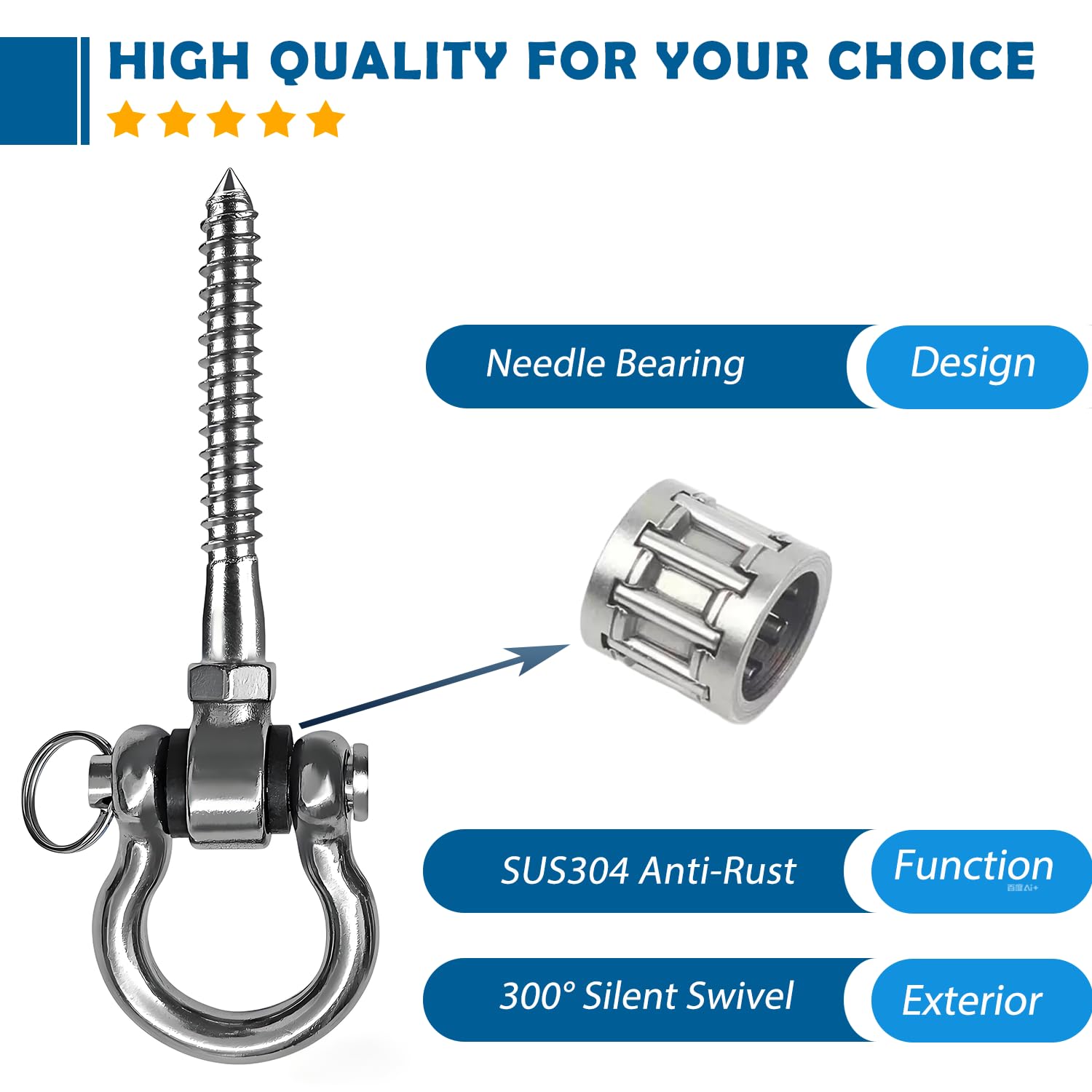 4Pcs Schaukelhaken Holzbalken Deckenhaken Schwerlast Swing Hanger 180°，SUS304 Schaukelhaken für Holzbalken Schaukel Aufhängung，650kg Capacity Deckenhaken Schaukel for Hängesessel