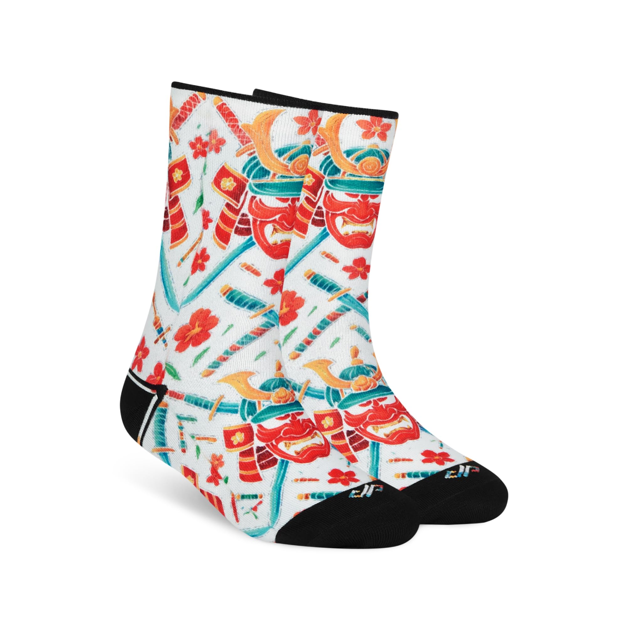 Men & Women Crew Length Socks (Samurai) (Pack of 1 pair; Multicolour; Anti-Odour; Breathable; Durable)-image-41