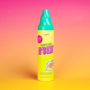 I LOVE Tropic Like It's Hot Whipped Shower Foam Tropical Fruit Scented Body Wash Moisturising Creamy Lather Shower Mousse for Soft Smooth Skin 250ml