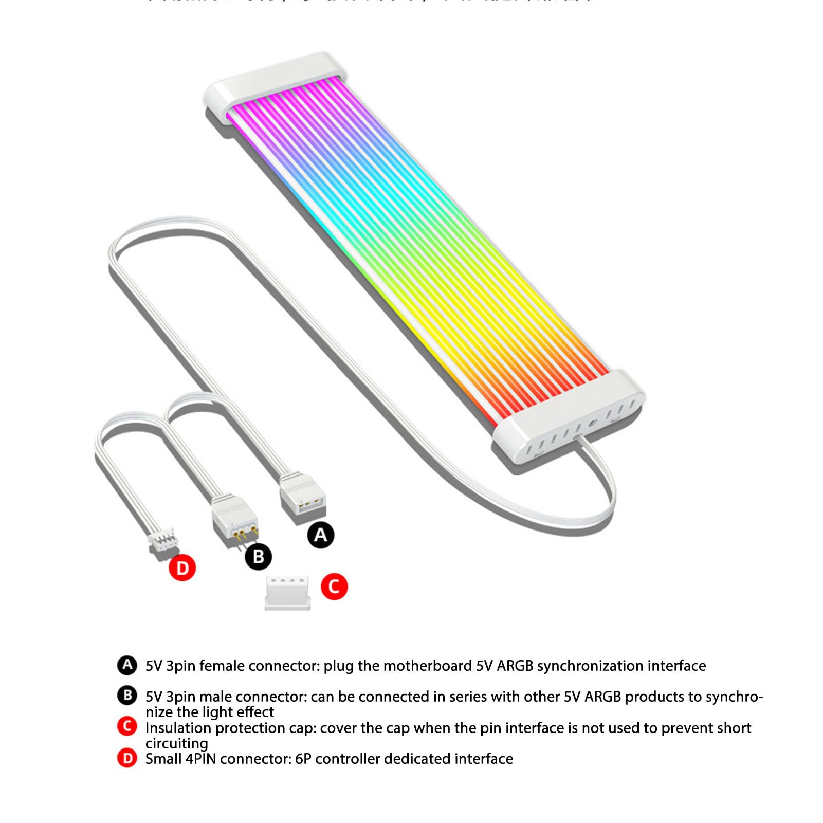 Kit de Cables de Extensión ARGB para GPU de 8 Pines