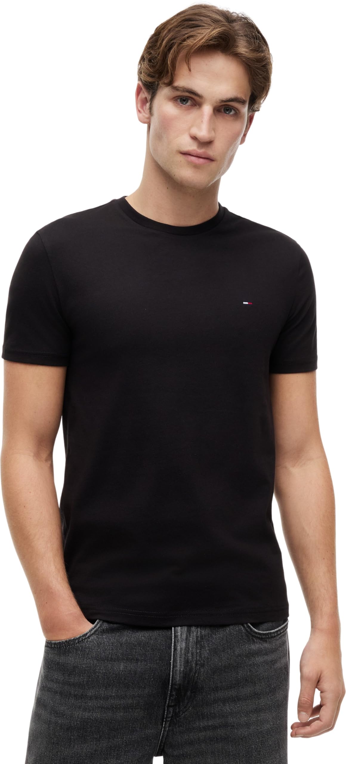 Tommy Jeans Uomo T-Shirt Maniche Corte Confezione da 3 in Cotone