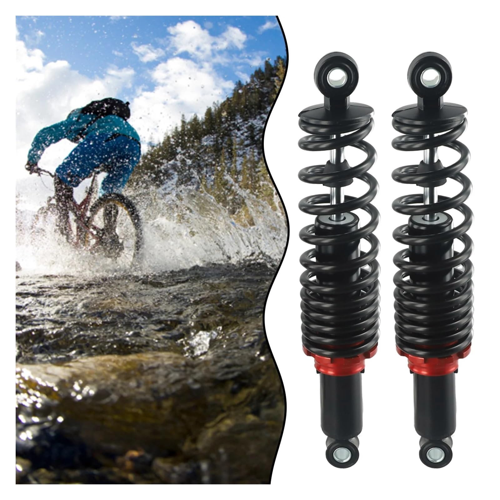 Motorrad StoßDämpfer Stoßdämpfer Hinten 1 Paar 25Cm 29CM Einstellbare Hydraulische Gute Komfort Typ Motorrad Federung Generisch