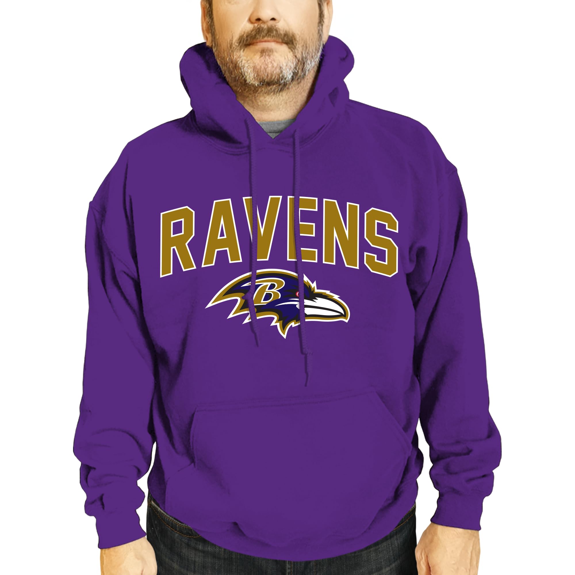 Team Fan Apparel Unisex Baltimore Ravens - Purple Nfl Home Team Hoodie - Adult Hooded Sweatshirt - Pro Football Fleece Hoodie - Pullover Sweatshirt (, Adult XX-Large)