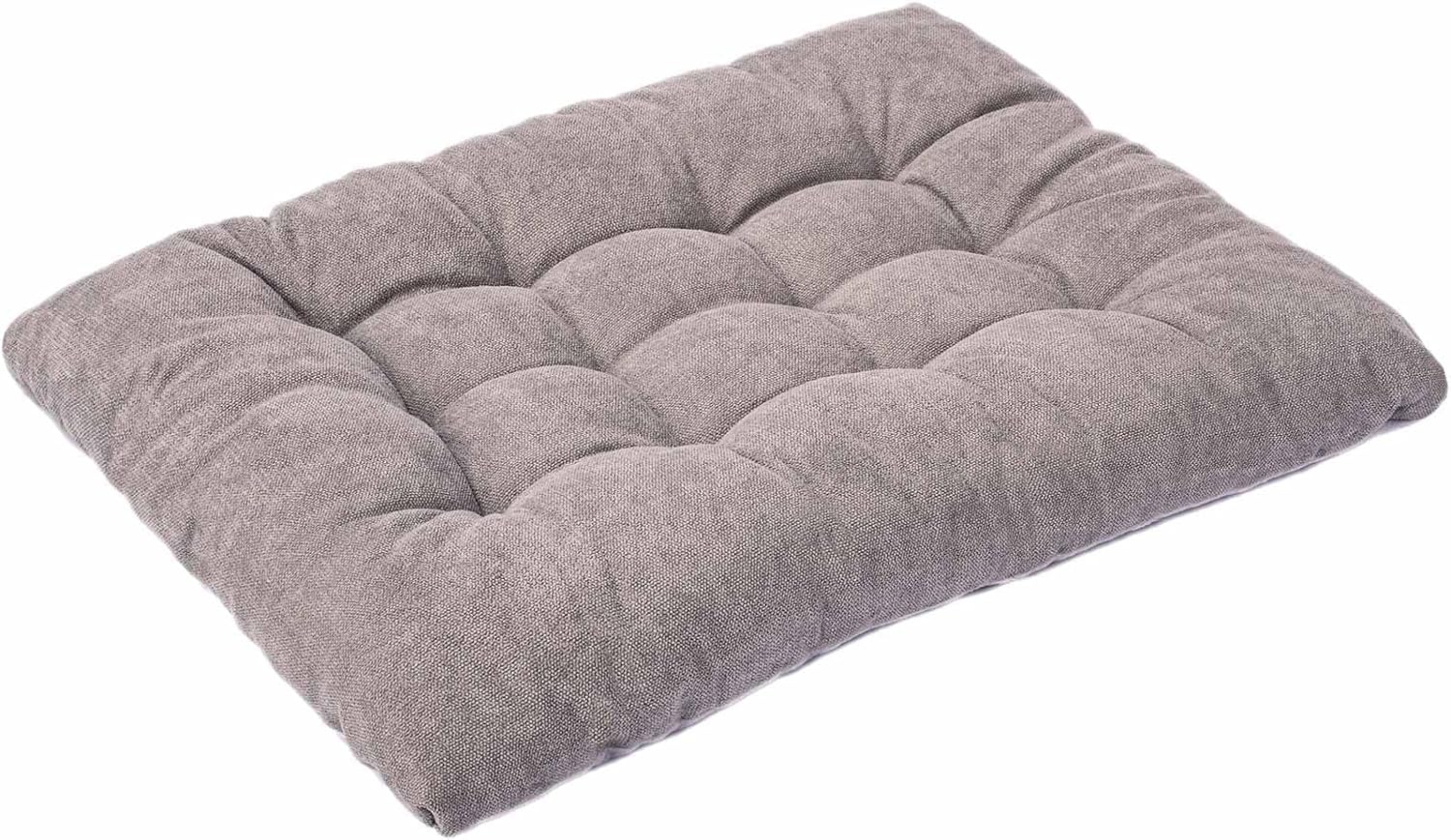 Cama para perros y gatos pequeños y medianos, camas lavables grandes para mascotas para jaula (36 pulgadas de largo x 23 pulgadas de ancho, gris)