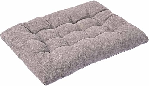 Cama para perros y gatos pequeños y medianos, camas lavables grandes para mascotas para jaula (36 pulgadas de largo x 23 pulgadas de ancho, gris)