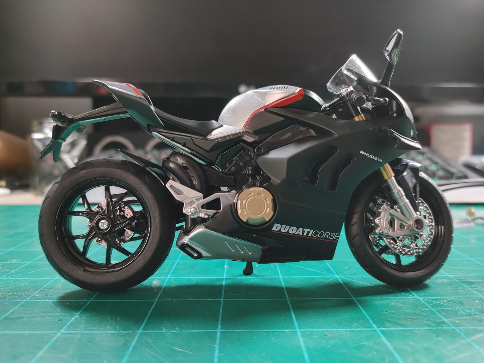Ducati V4S model close-up detail