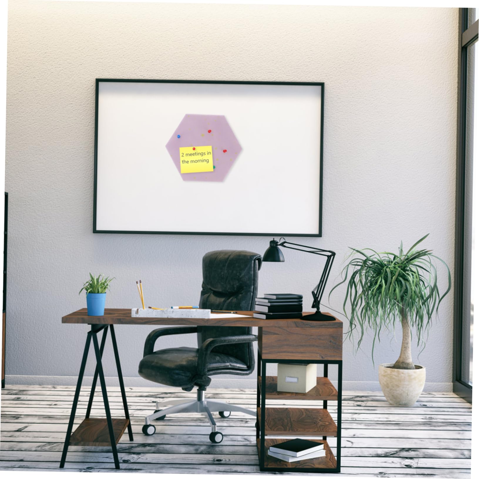 OFFSCH Large Sky Felt Wall Sticker Hexagon Felt Board Photo Wall Decor for Home