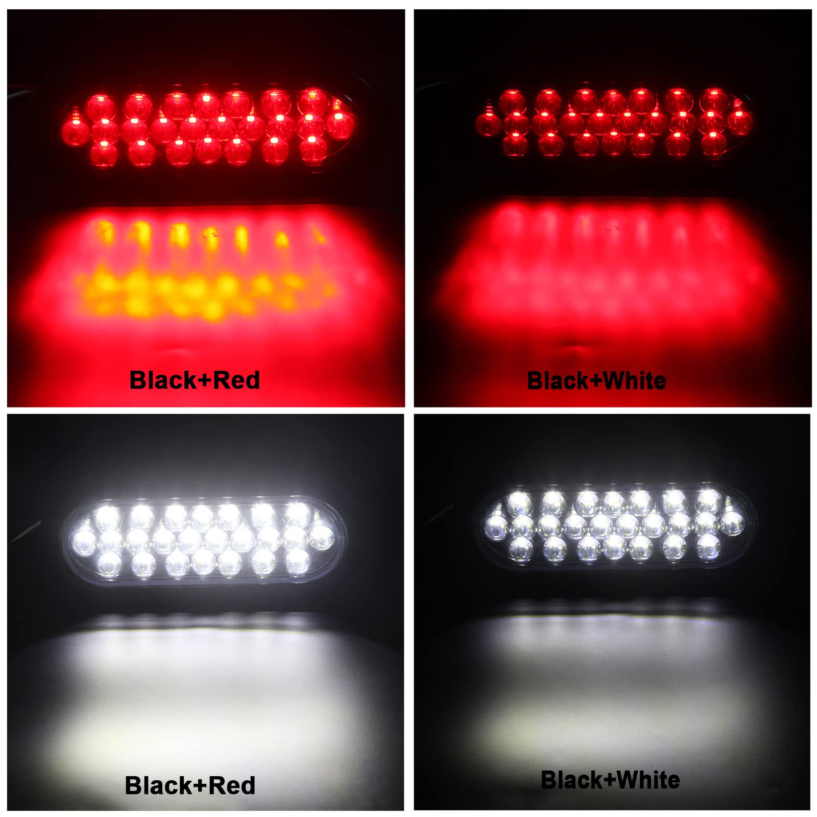 Amazon | 6インチ 楕円形 ストップターン テールライト 24 LED