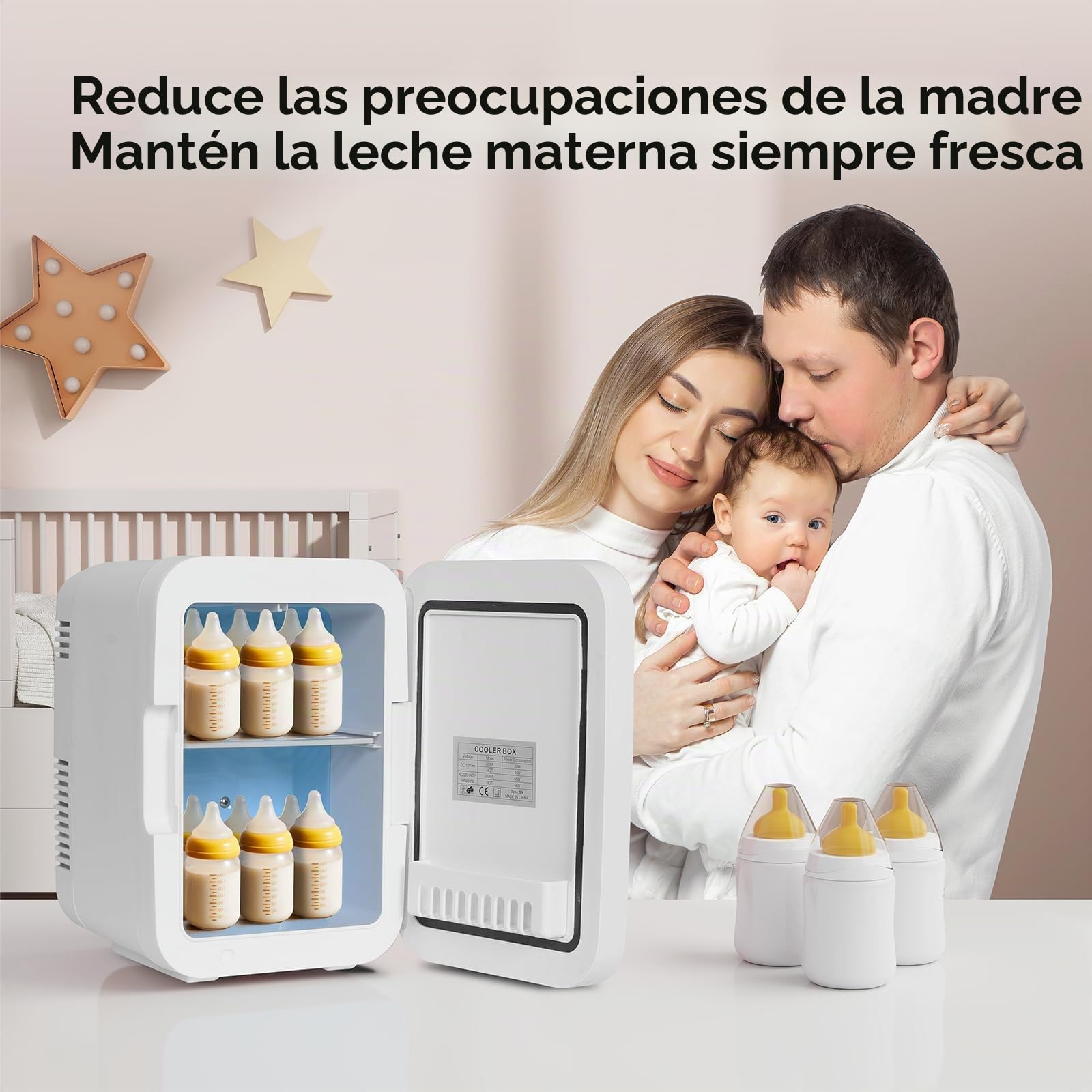 YU YUSING Nevera Pequeña para Maquillaje 4 L, Mini Nevera Cosmética