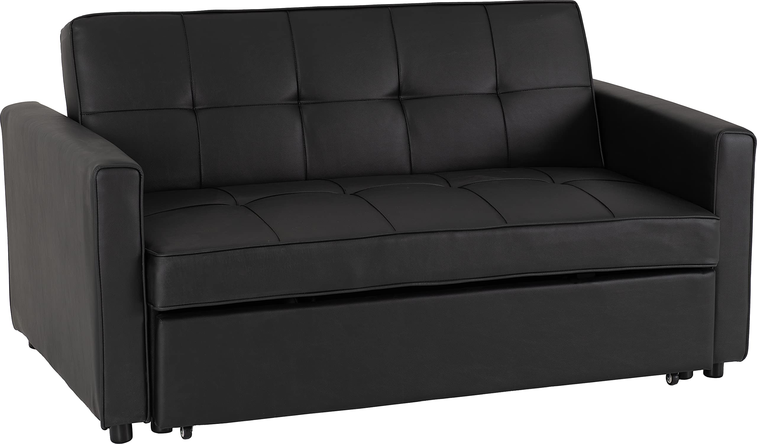Seconique Astoria Sofa Bed in Black Pu