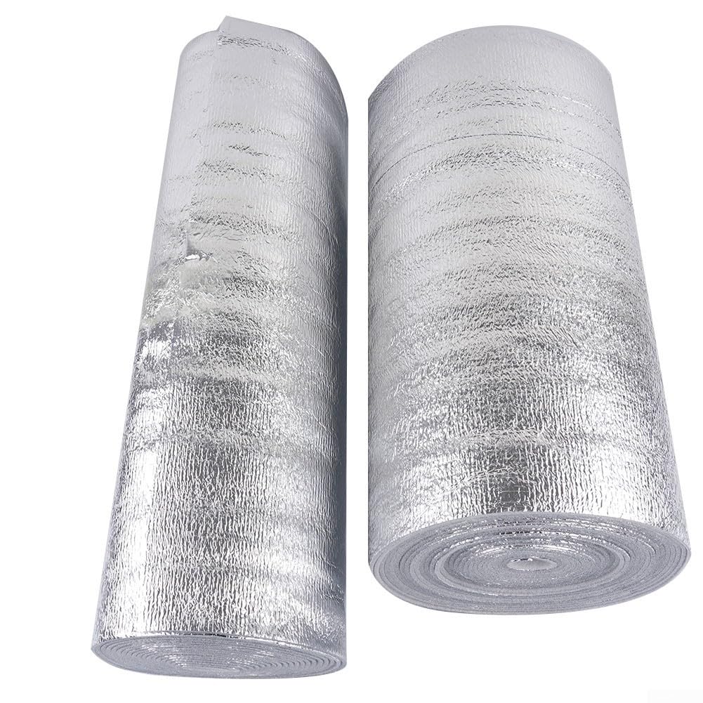 Pellicola riflettente per radiatore, doppia bolla di alluminio, pannelli riflettenti termici da parete, isolamento termico, foglio di alluminio riflettente (M 40 cm)