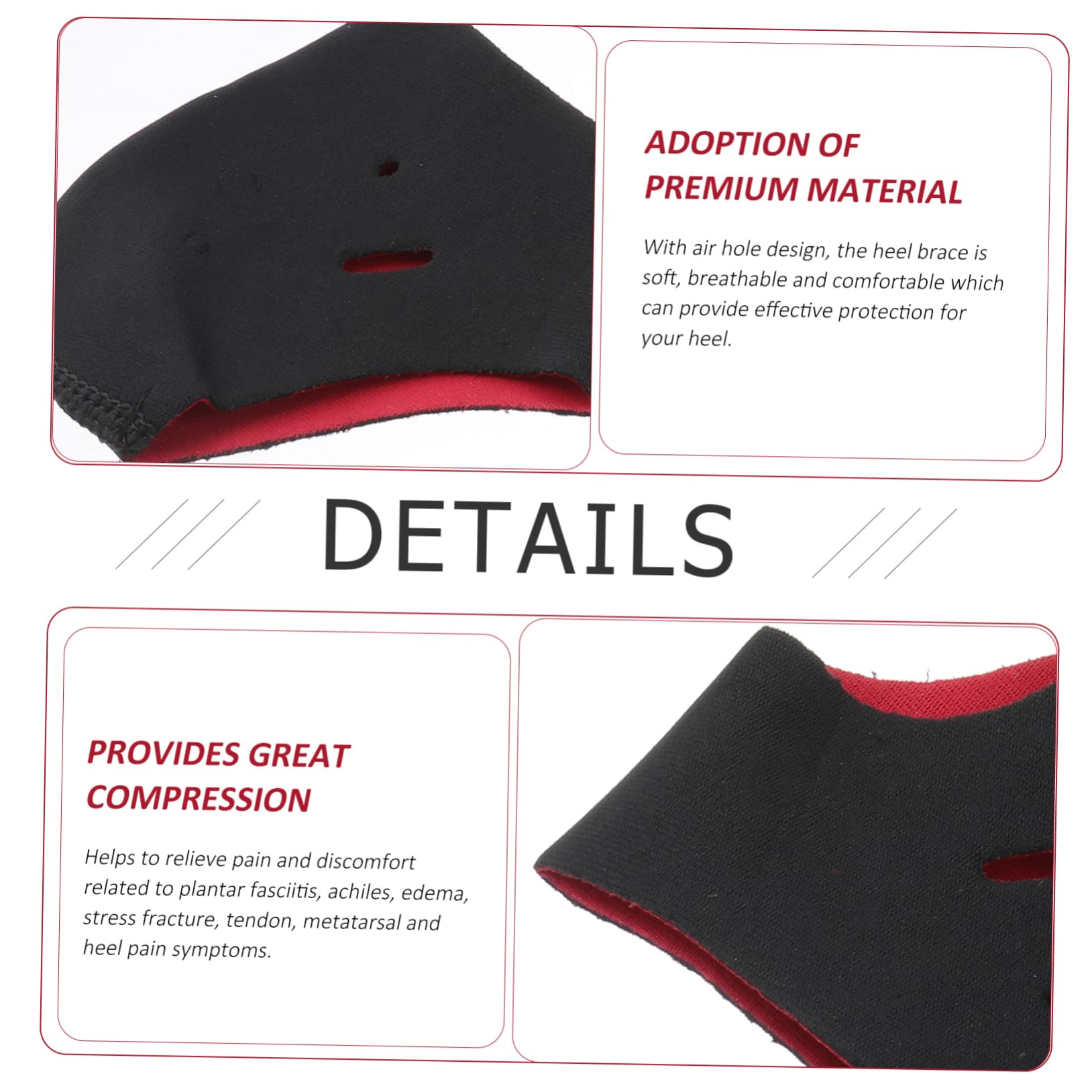 FOMIYES 2 Pack Women's Ankle Braces for Plantar Heel Brace Arch Support Cracked Heel Treatment