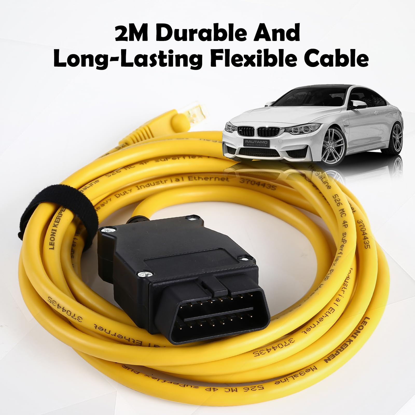 Froyoue Enet OBD2 Cable for BMW F/G Series Coding, Enet Cable RJ45 Compatible with E-SYS ISTA ICOM Bootmod3 Bimmercode, 6.6ft/2M