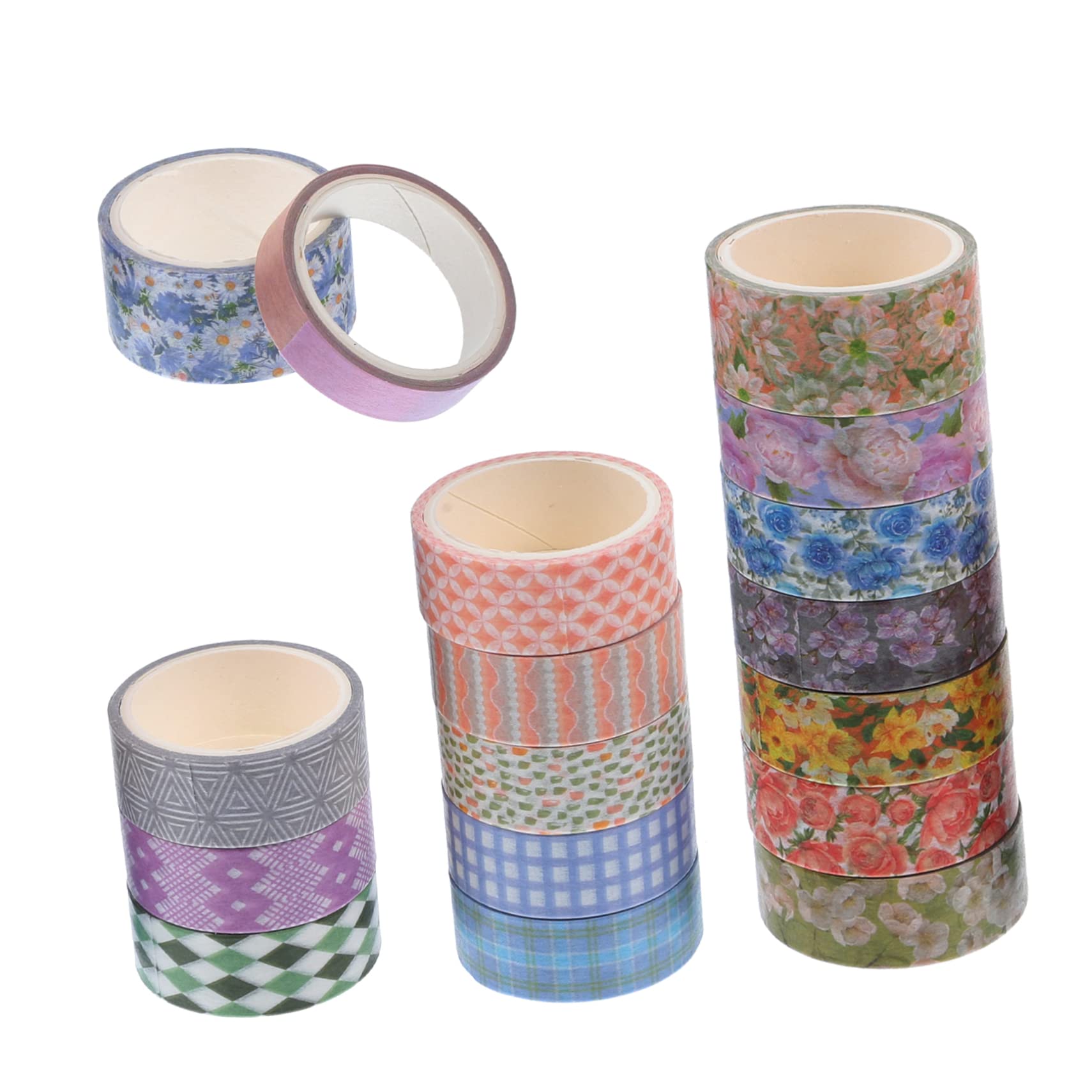 NUOBESTY 51 Nastro Adesivo Decorativo Carta Washi Con Motivi Floreali Confezione Per Scrapbooking e Fai Da Te e Riposizionabile Per Decorare Diari e Regali Speciali