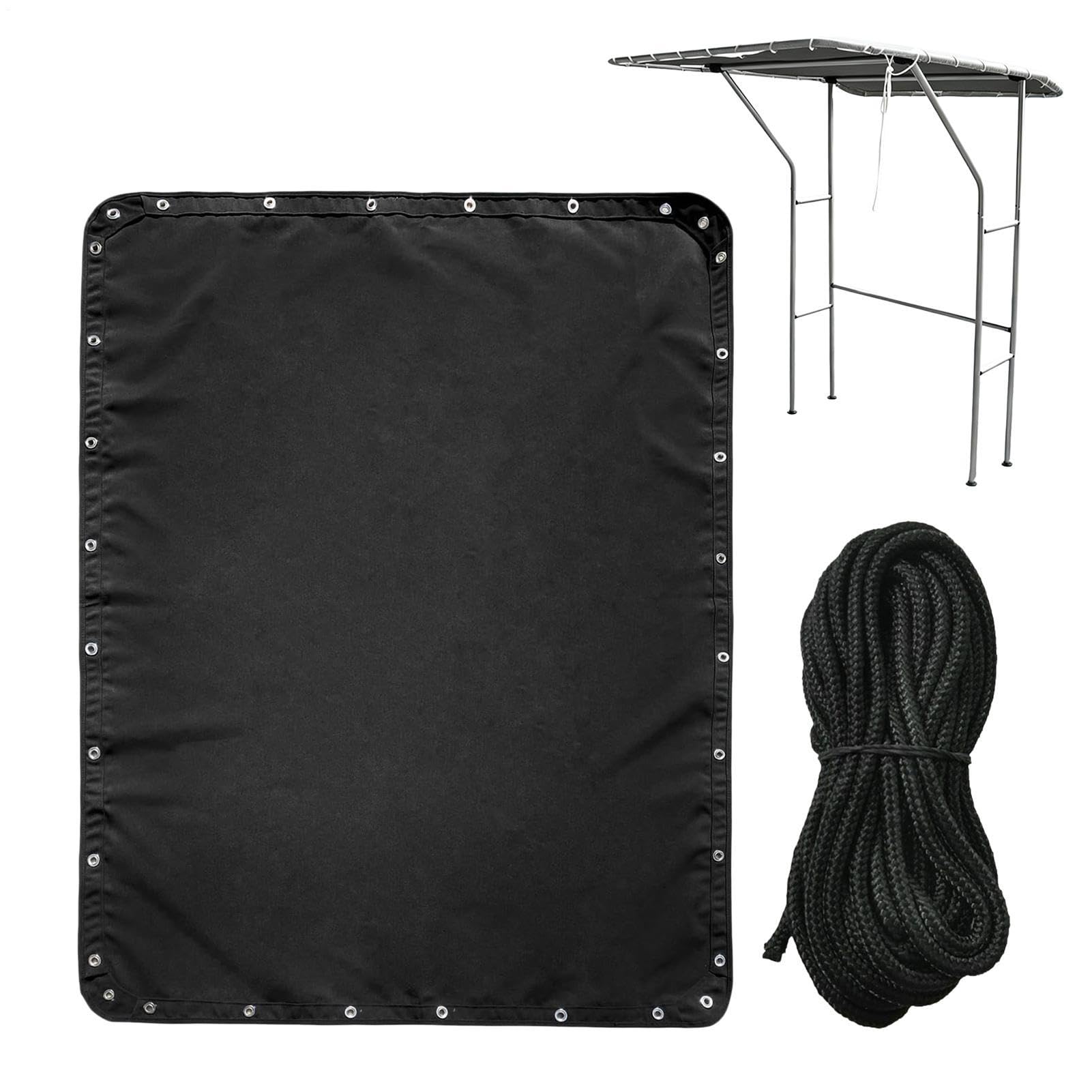 Boat T Top Canvas Replacement 66x55in Oxford Waterproof Sun-Resistant