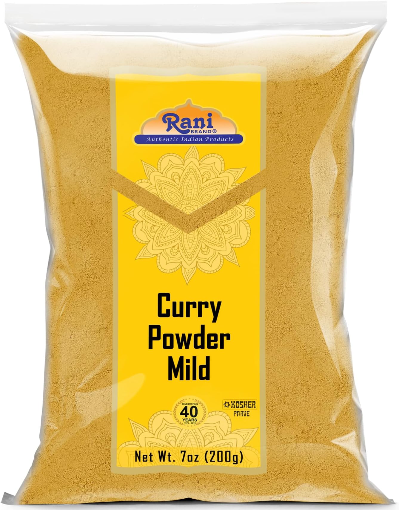 Rani Curry Powder Mild (10-Spice Authentic Indian Blend) 7oz (200g) ~ All Natural | Salt-Free | NO Chili or Peppers | Vegan | No Colors | Gluten Friendly | NON-GMO | Kosher | Indian Origin