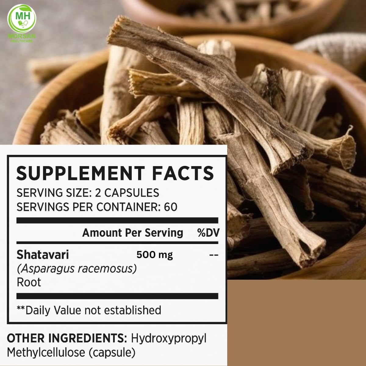 Shatavari Capsules 500 mg | Asparagus Racemosus Extract | 60 Vegan Capsules |Pack of 4 | Natural Ayurvedic Herbal Supplement for Women | Plant-Based Formula for Daily Wellness