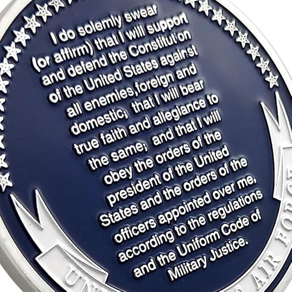 US Air Force for Airman's Gifts Oath of Enlistment Challenge Coin