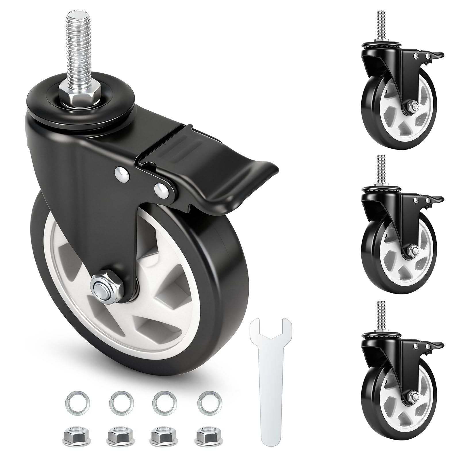 Heavy Duty Caster Wheels - Set of 4 -9