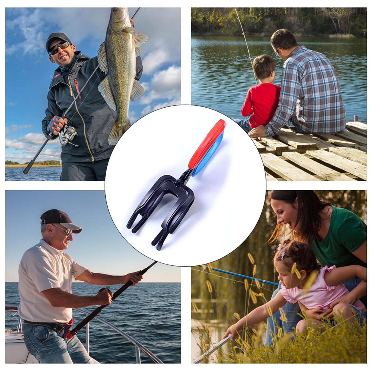Pince à Poisson En Métal 2/3 Griffes – Acier Inoxydable – Pour Eau Douce