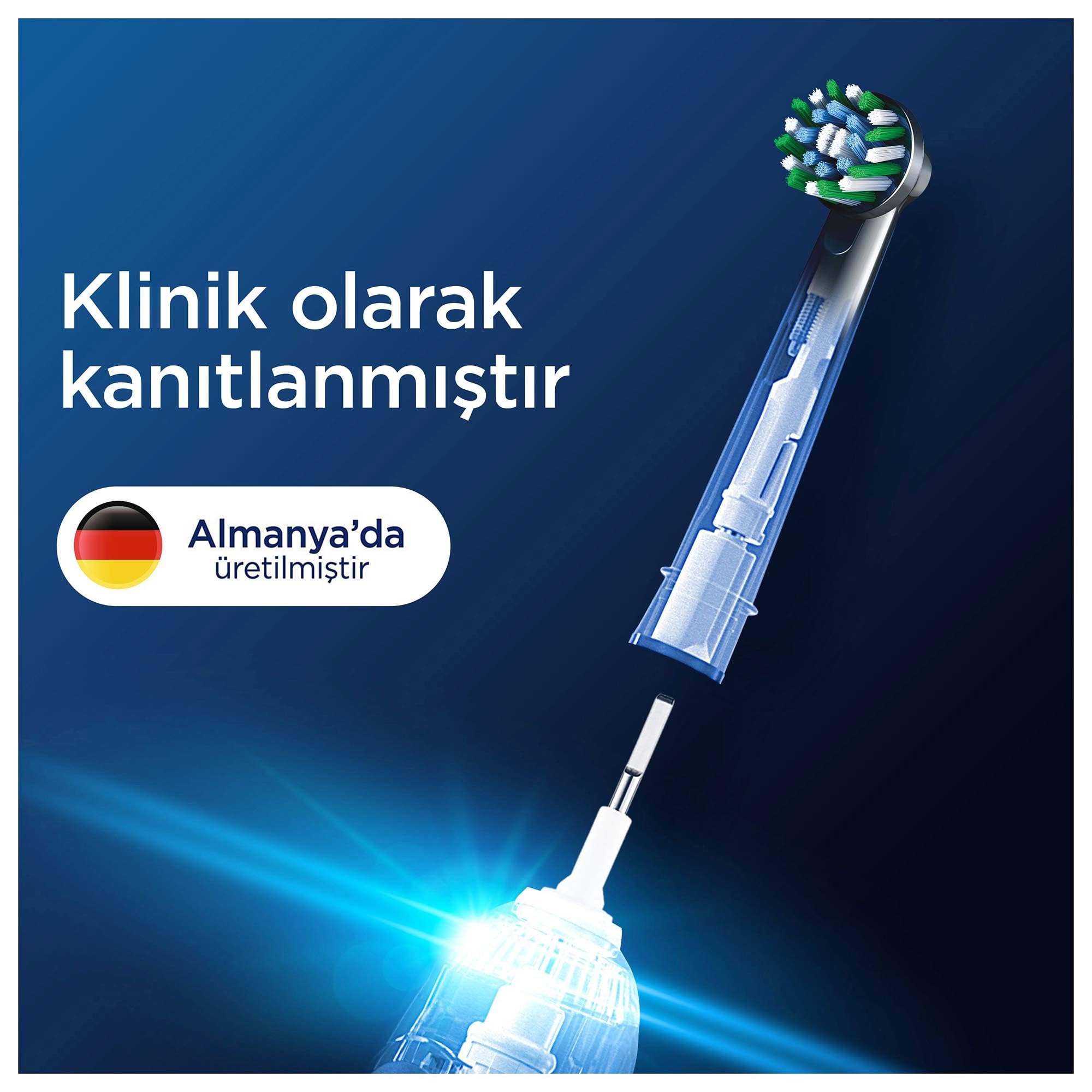 Oral-B Cross Action X-Filament Siyah Şarjlı Diş Fırçası Yedek Başlığı 4 Adet
