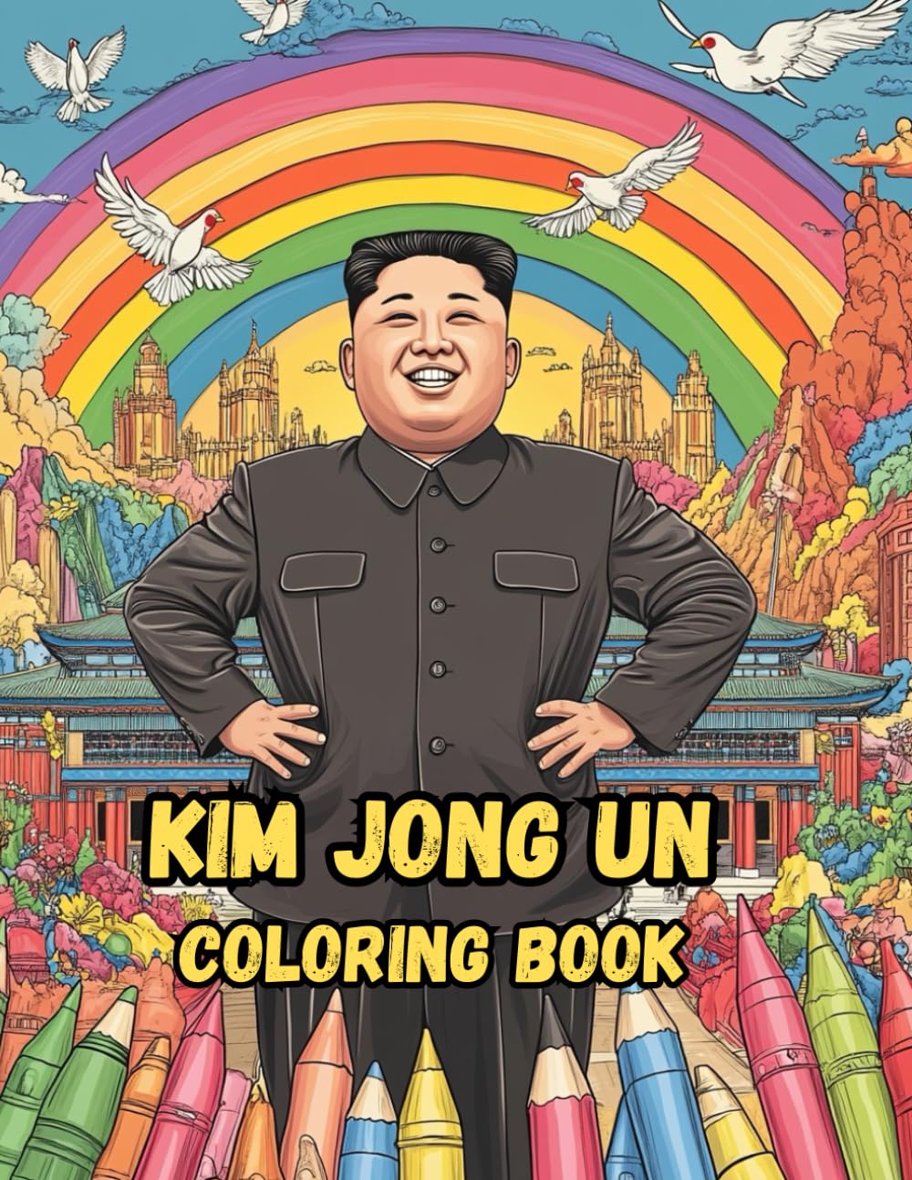 Kim Jong Un Coloring book: 40 Fun & Unique Illustrations of North Korea's Supreme Leader for Relaxation and Stress Relief