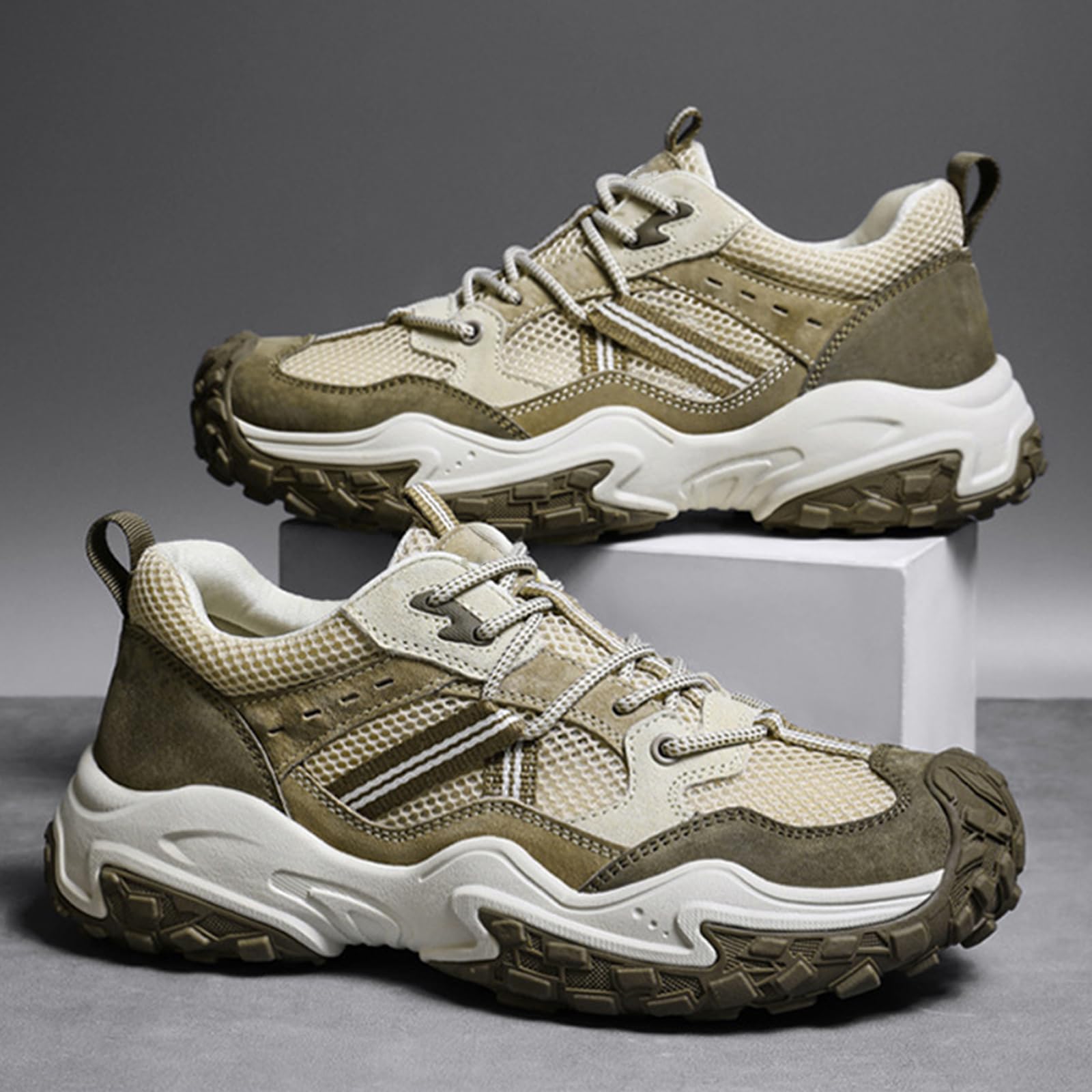 Hombre Zapatos de Senderismo Ligeras Zapatillas de Trekking Antideslizante Impermeables Trail Running Camping Deportivas
