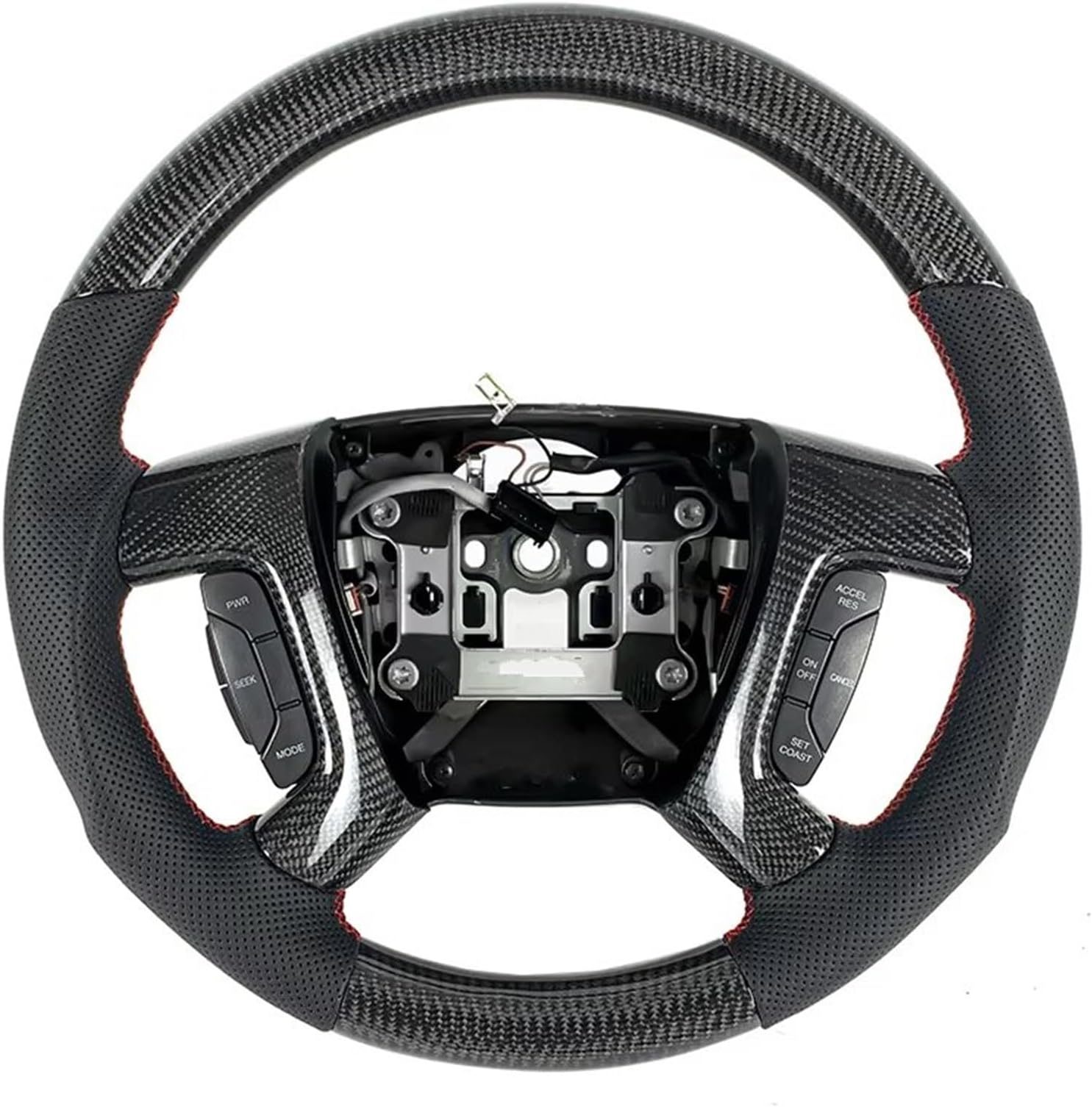 Car modification Compatible With Cadillac For Escalade 2015 2016 2017 2018 Car Interior Accessories Carbon Fiber Sports Steering Wheel Car Parts