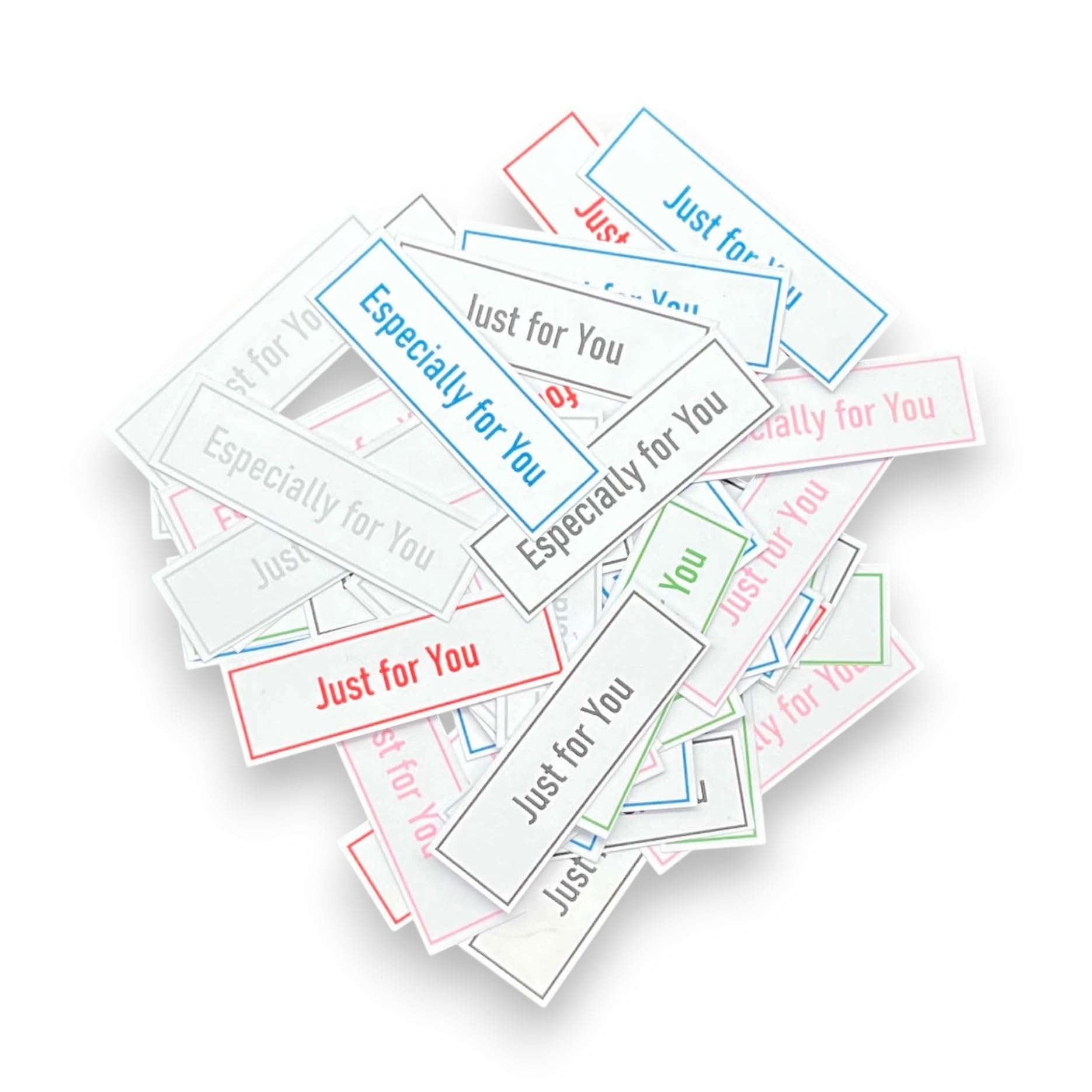 50 x Card Toppers 'Just for You' 'Especially for You' Sentiment Birthday Cards Craft Embellishment