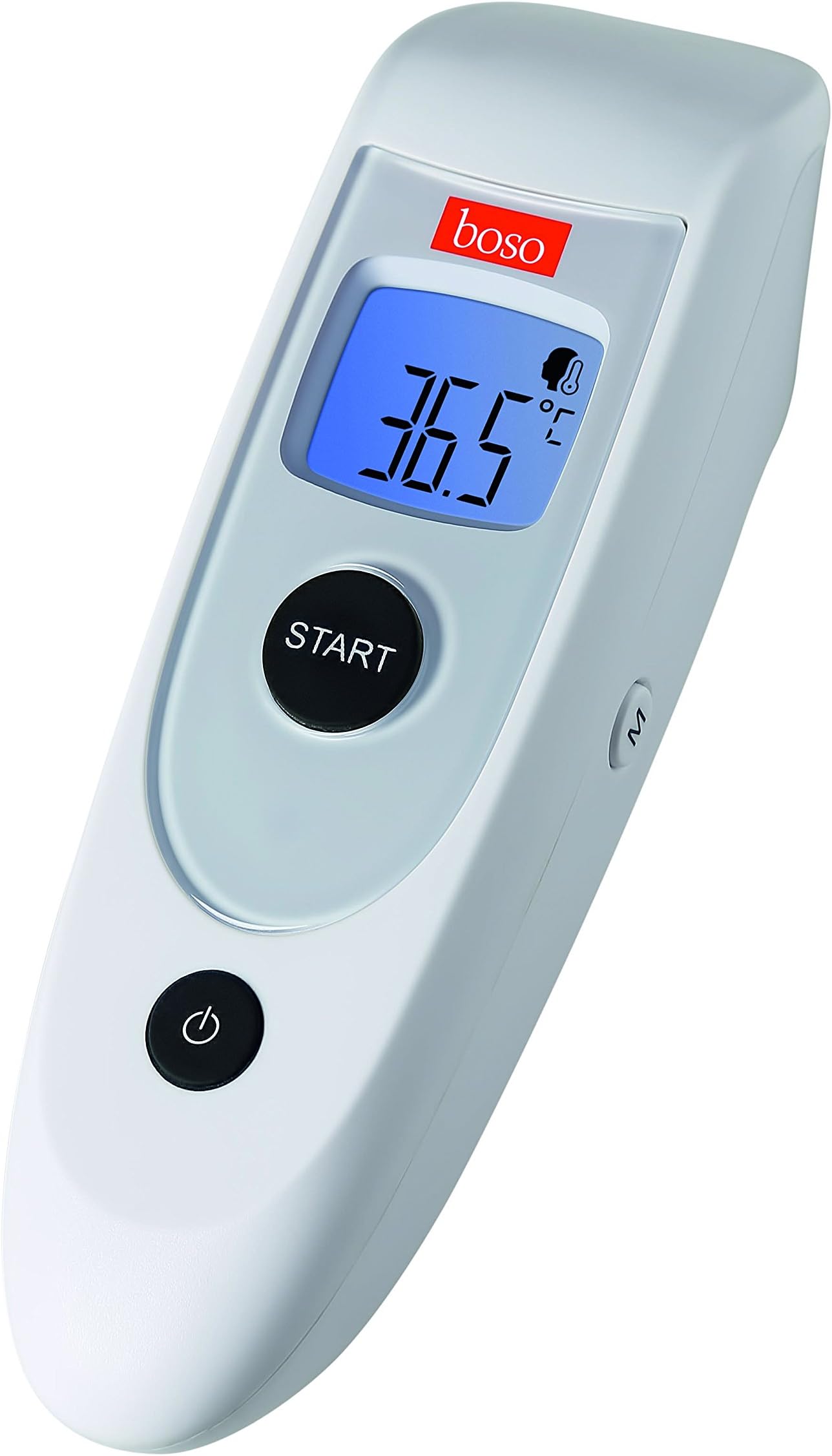 Boso Bosotherm Diagnostic Digital Infrared Thermometer for Temperature Measurement on The Head with Large Display and Storage for 30 Values/) with Storage Bag and Batteries
