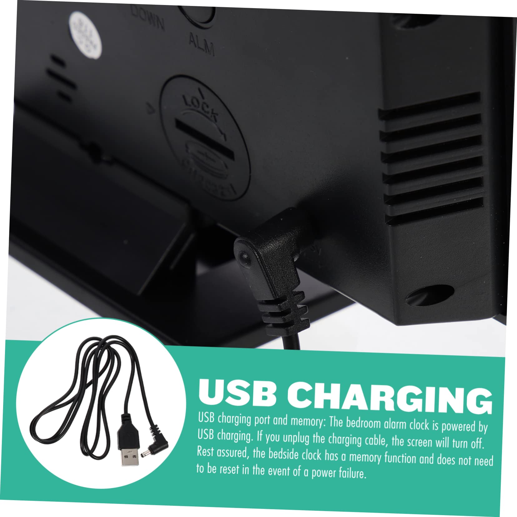 LIFKOME Projektionswecker -anzeige Digitaler Wecker Für Schlafzimmer Große Bildschirmuhr Projektionswecker Batteriebetriebener Digitaler Projektorwecker