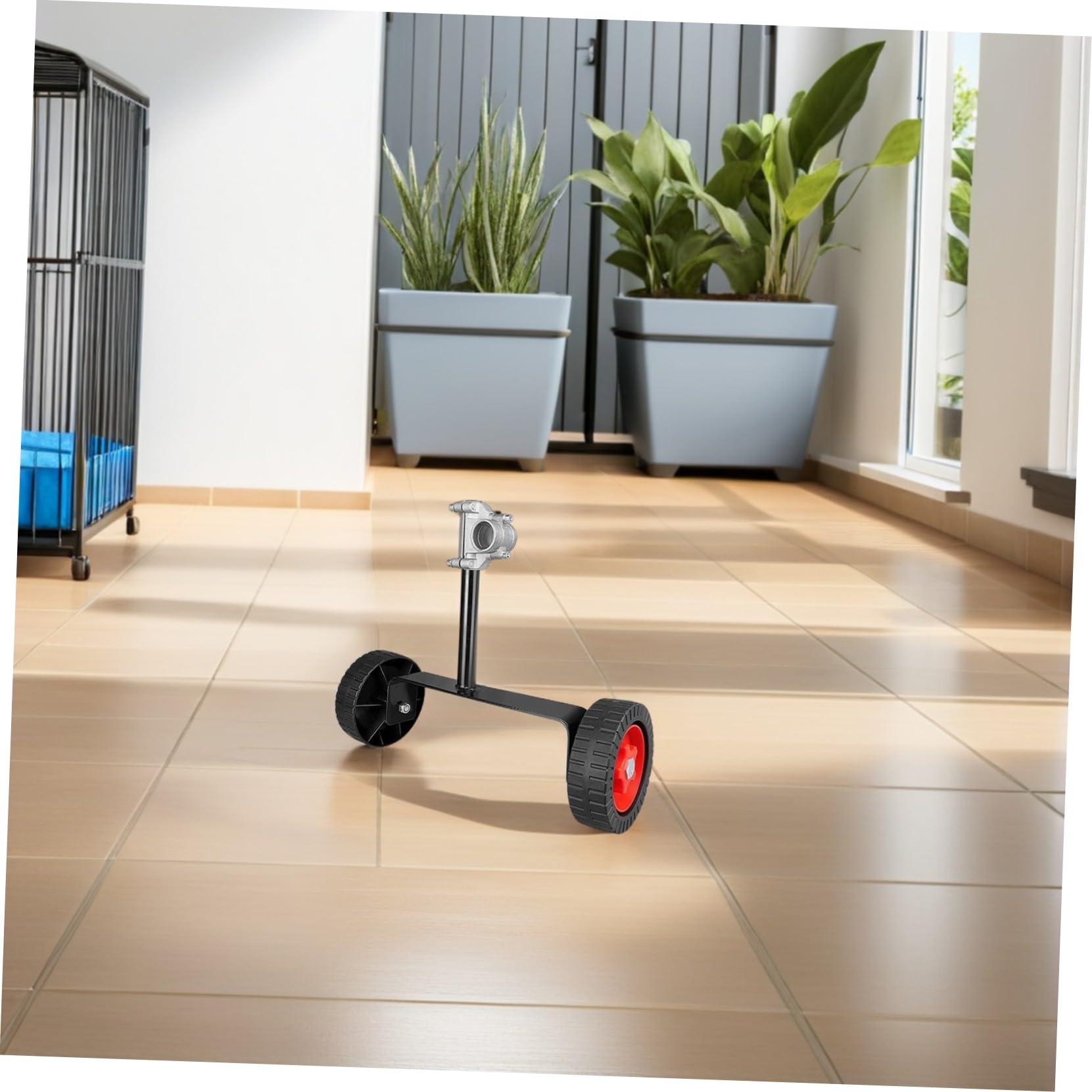 Ciieeo Rueda de Soporte y Ajustable en Altura para Recortabordes Estilo Mochila y Lateral, Accesorio de 28 Mm