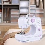High-end Multifunctional Household Sewing Machine Adjustable 2-Speed 12 Stitches Foot Pedal LED Light with 172pcs Sewing Kit with Accessories Storage Leather Case for Beginners DIY Hand-made