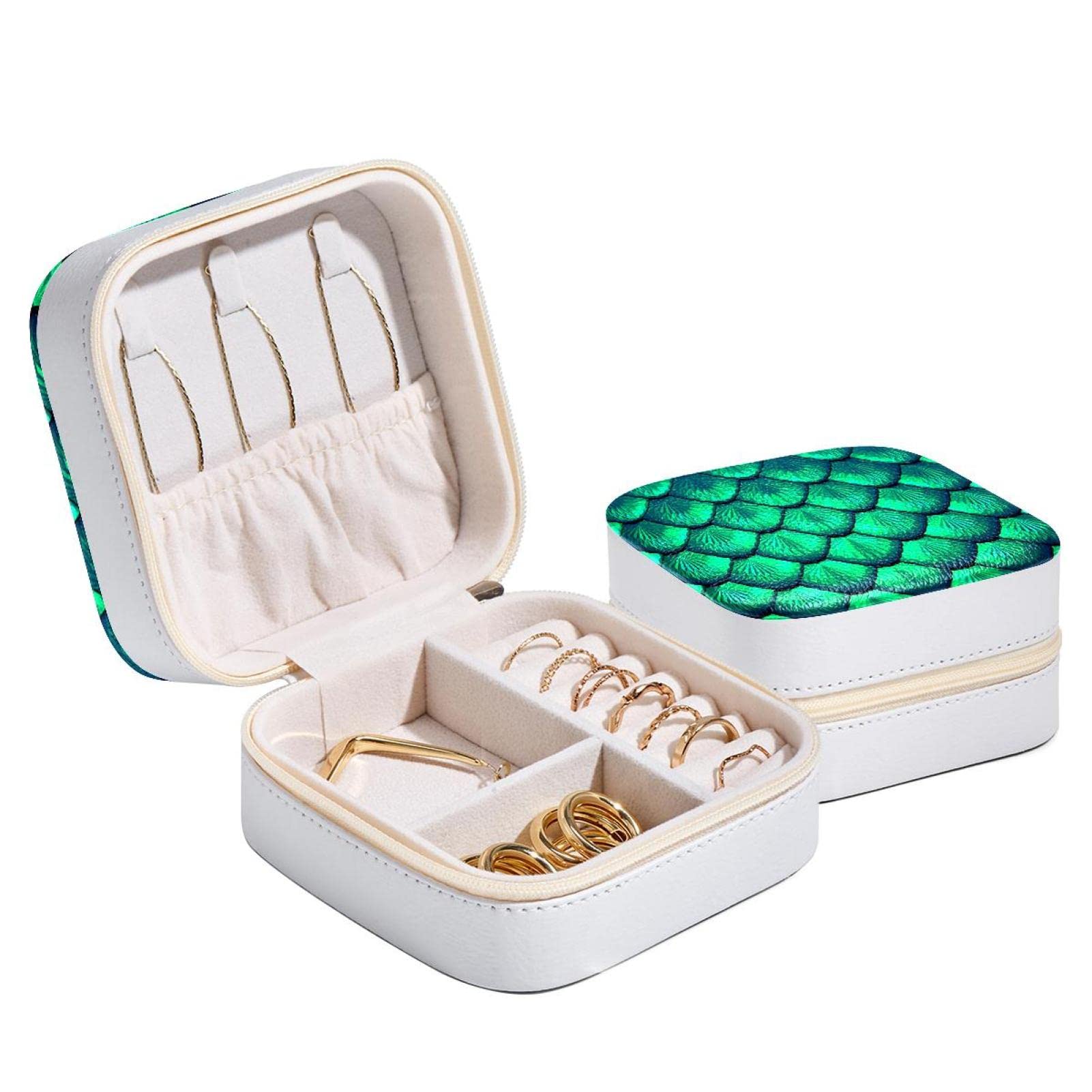 Portagioie A Sirena Con Specchio - Organizer Da Viaggio Per Collane, Orecchini E Anelli | Regalo Per Ragazze - Foto 6